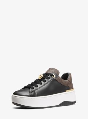 Sneaker Dottie aus Leder und Signature-Logostoff