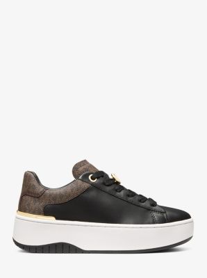 Sneaker Dottie aus Leder und Signature-Logostoff