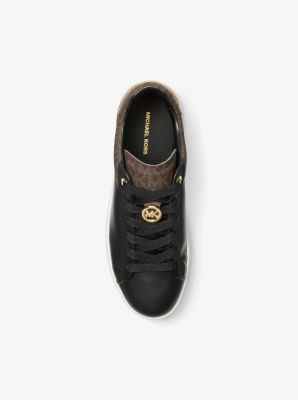 Sneaker Dottie aus Leder und Signature-Logostoff