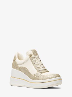 Emmy Signature Logo and Leather Wedge Trainer image number 0