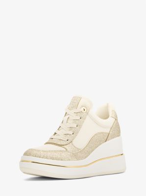 Emmy Signature Logo and Leather Wedge Trainer image number 1