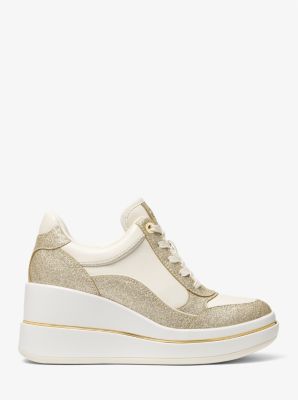 Emmy Signature Logo and Leather Wedge Trainer image number 2
