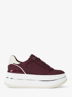 Hayes Crocodile Embossed Suede Platform Sneaker