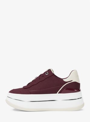Hayes Crocodile Embossed Suede Platform Sneaker