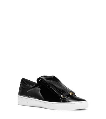 Keaton Kiltie Patent Leather Sneaker Michael Kors