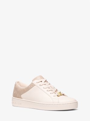Keaton Leather and Glitter Logo Embossed Sneaker image number 0
