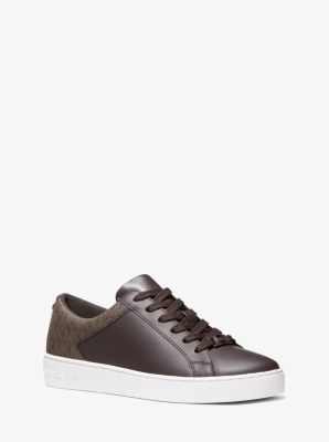 MK Sneaker Keaton Aus Leder Mit Signature-Logomuster - Braun