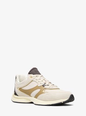 MK Sneaker Riley Aus Materialmix - Natur