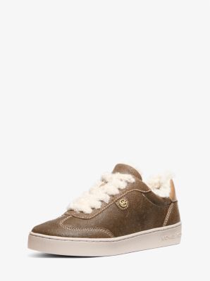 Sneaker Scotty in pelle effetto consumato e sherpa image number 1