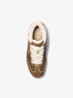 Sneaker Scotty in pelle effetto consumato e sherpa image number 3