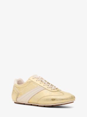 MK Sneaker Susie Aus Leder In Metallic-Optik - Goldton