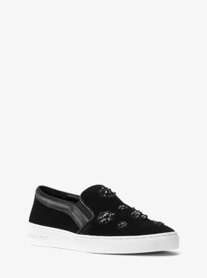 japon Bij wet Droogte Keaton Crystal-Encrusted Slip-On Sneaker | Michael Kors