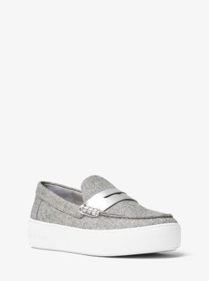 michael kors grey slip on sneakers