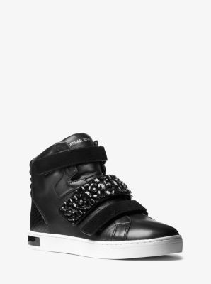 michael kors high top sneakers black