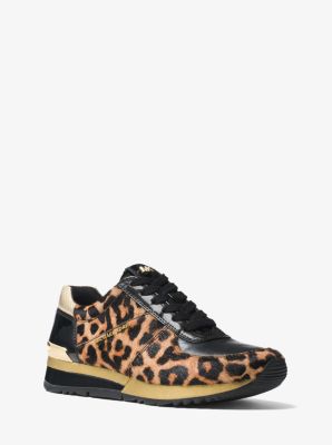 Allie Leopard Calf Hair Sneaker 