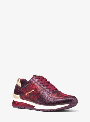 red michael kors tennis shoes