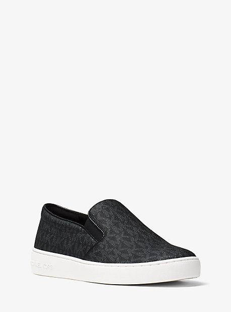 마이클 마이클 코어스 Michael Michael Kors Keaton Logo Slip-On Sneaker,BLACK
