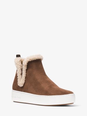 Ashlyn Suede and Shearling High-Top 