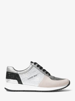 Michael kors allie metallic leather clearance sneaker