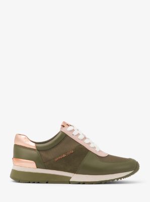 Michael michael kors allie leather and canvas sneaker new arrivals