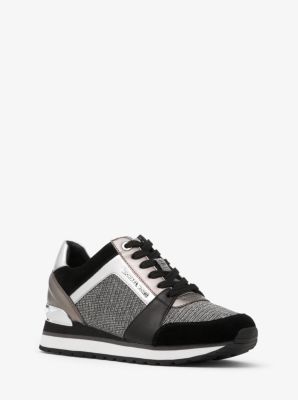 Billie Chain-Mesh and Leather Sneaker | Michael Kors