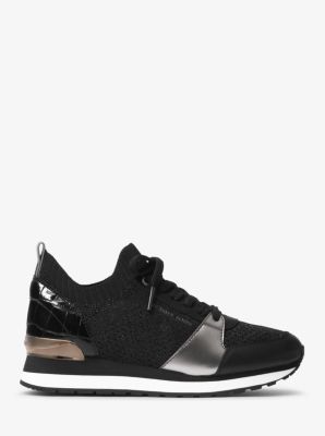 Michael michael kors billie deals metallic knit trainer