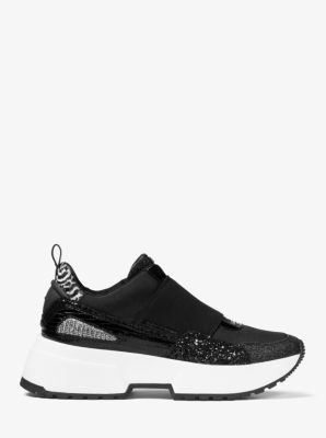 Michael michael kors cosmo metallic and glitter trainer new arrivals