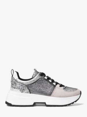 Michael kors cosmo metallic outlet and glitter trainer