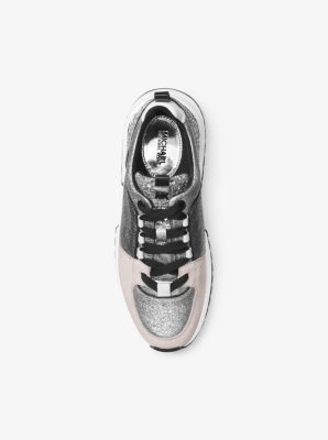 Michael kors cosmo metallic and glitter on sale trainer