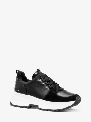 Cosmo Leather Mixed-media Trainer 