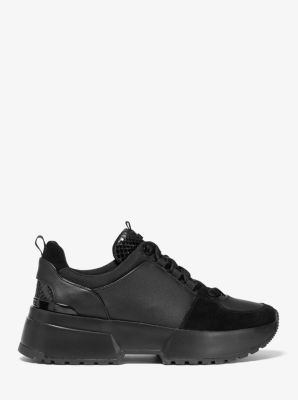 michael kors cosmo leather sneaker boot