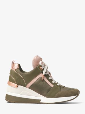 Michael michael kors georgie shop canvas and leather sneaker