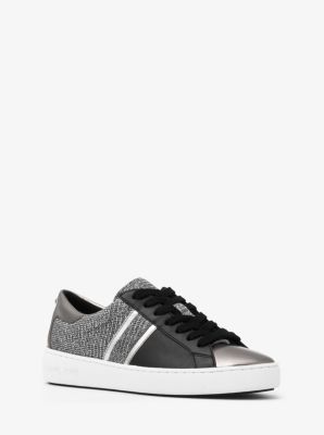 Keaton Chain-Mesh and Leather Sneaker | Michael Kors