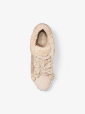 Poppy suede and cheap shearling sneaker