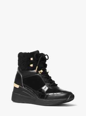 Michael kors best sale liv wedge booties