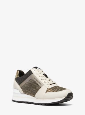 michael kors billie trainer gold