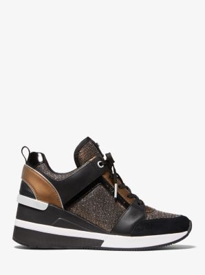 Sneaker Georgie in mesh metallizzata e pelle image number 1