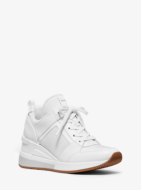 Georgie Leather and Canvas Trainer