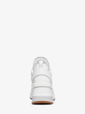 michael michael kors georgie canvas and leather sneaker