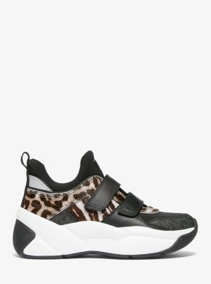 michael kors animal print trainers