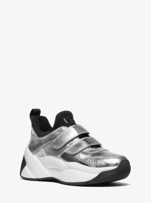 michael kors metallic trainers