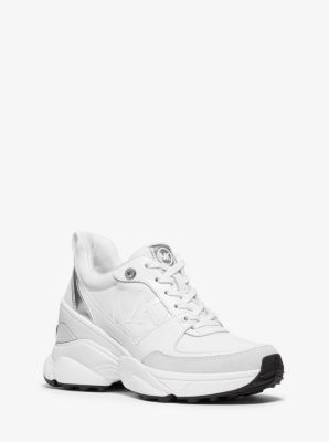 michael kors white leather trainers
