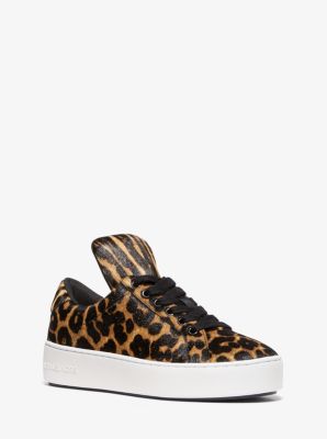 Mindy Animal-Print Calf Hair Sneaker