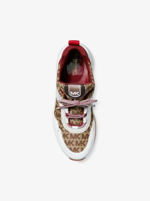 Michael kors olympia hot sale logo jacquard trainer