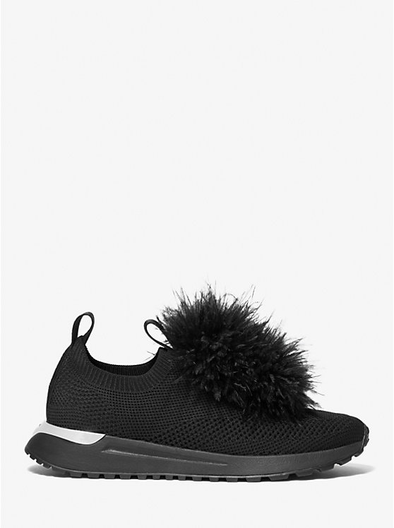 Bodie Feather Trim Stretch Knit Slip-On Trainer image number 1