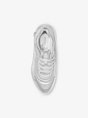 Dara Metallic Leather Trainer | Michael Kors Canada