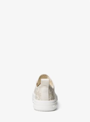 Michael Kors Poppy Color-Block Logo Sneaker, Synthetic belt and Logo-splashed  backpack. 