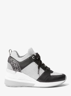 Michael michael kors georgie shop canvas and leather sneaker