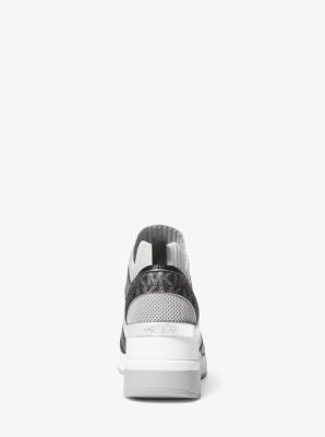 Sneaker Georgie aus Stretch-Strick und Leder