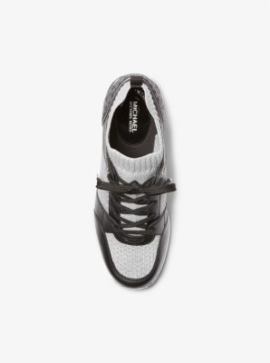 Stretch Knit and Leather Trainer Michael Kors